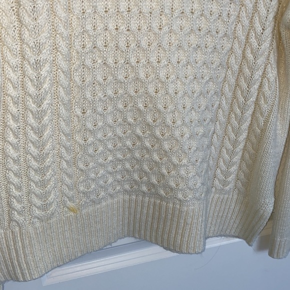 Textured Cream Coloured Knit Sweater - Picture 4 of 4